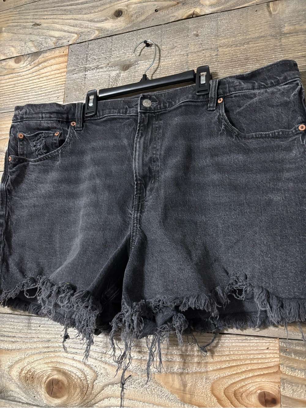 American eagle ex boyfriend black denim shorts - Picture 2 of 7